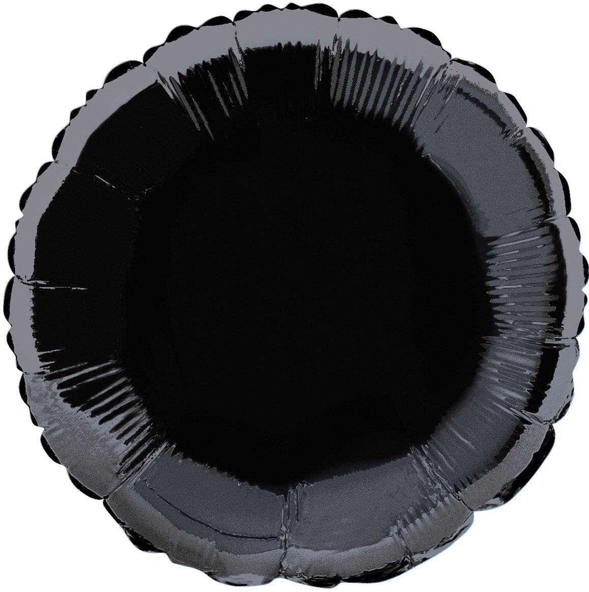 Black Round Foil Balloon - 45cm - The Base Warehouse