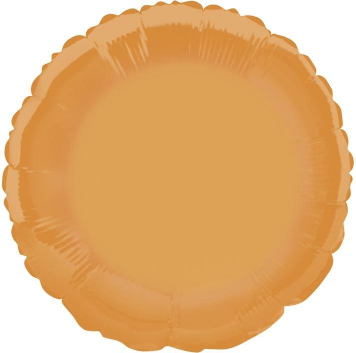 Orange Round Foil Balloon - 50cm - The Base Warehouse