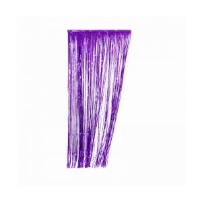 Purple Metallic Curtains - 90cm x 200cm