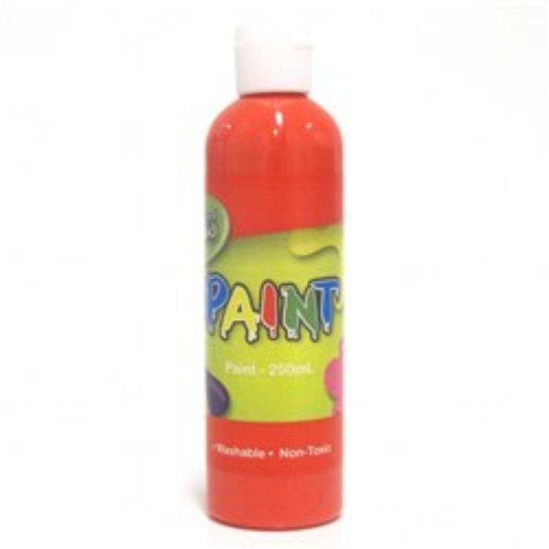 Tempera Red Washable Paint Bottle - 250ml