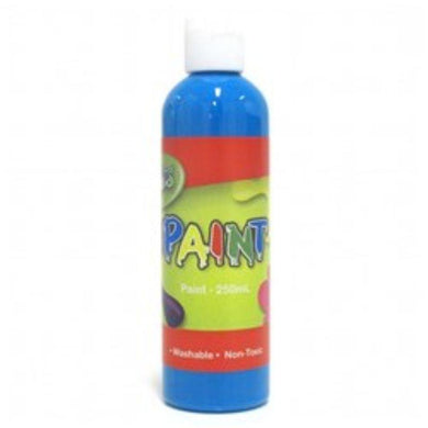 Tempera Blue Washable Paint Bottle - 250ml - The Base Warehouse