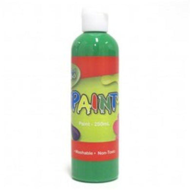 Tempera Green Washable Paint Bottle - 250ml - The Base Warehouse