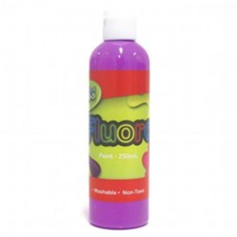 Fluro Purple Washable Paint Bottle - 250ml - The Base Warehouse