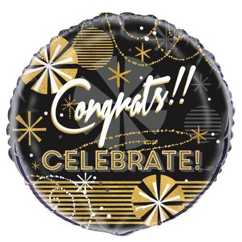 Jazzy Congrats Foil Balloon - 45cm - The Base Warehouse