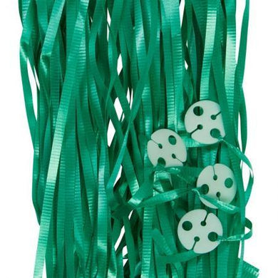 25 Pack Green Clipped Balloon Ribbon - The Base Warehouse