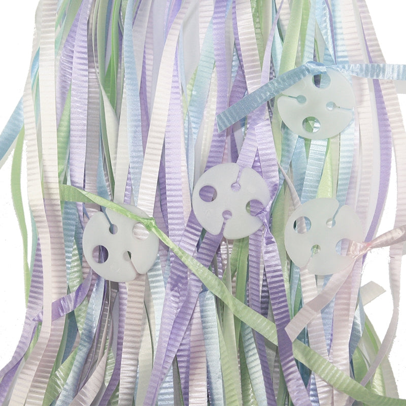 25 Pack Assorted Pastel Clipped Balloon Ribbon