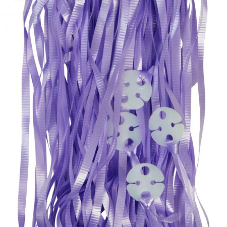 25 Pack Lilac Clipped Balloon Ribbon