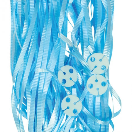 25 Pack Pastel Blue Clipped Balloon Ribbon