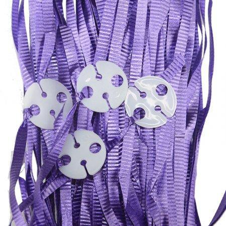 25 Pack Purple Clipped Balloon Ribbon