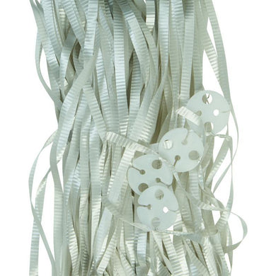 25 Pack Silver Clipped Balloon Ribbon - The Base Warehouse