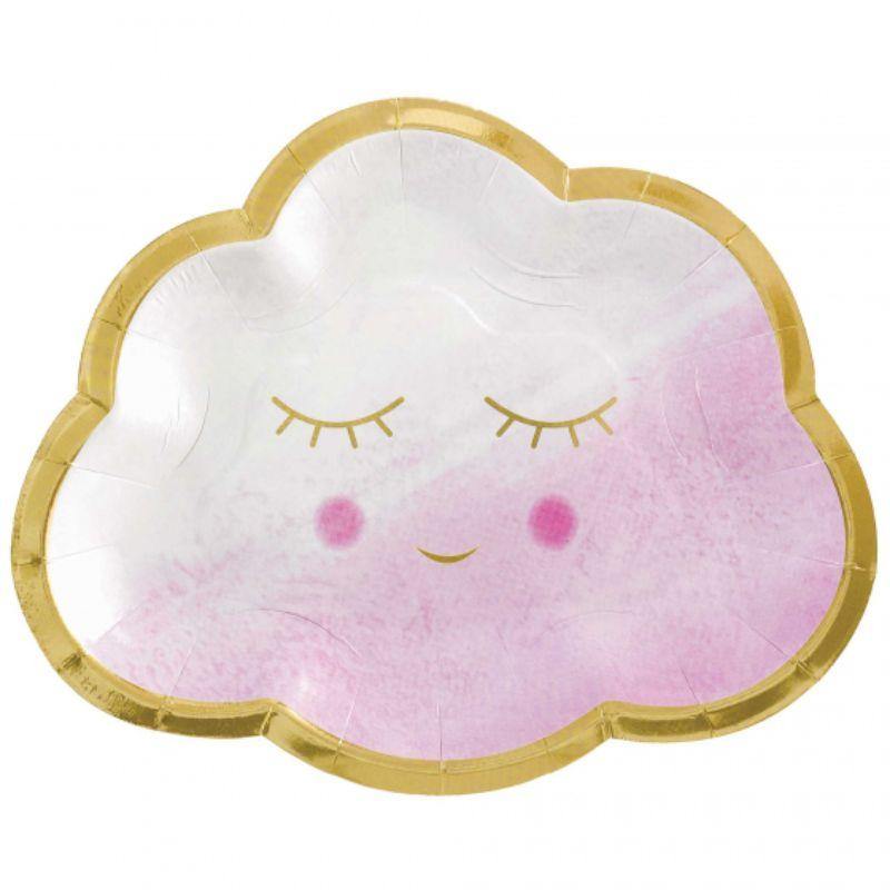 8 Pack Oh Baby Girl Shaped Plates - 16cm - The Base Warehouse