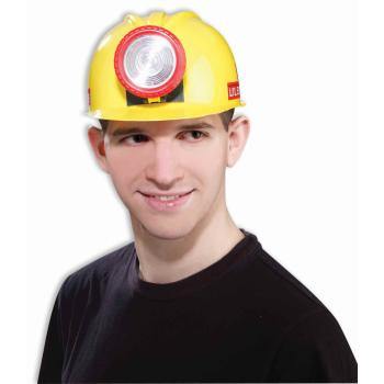 Miners Helmet with Light - Uses 2 AA Batteries - Not Included - The Base Warehouse