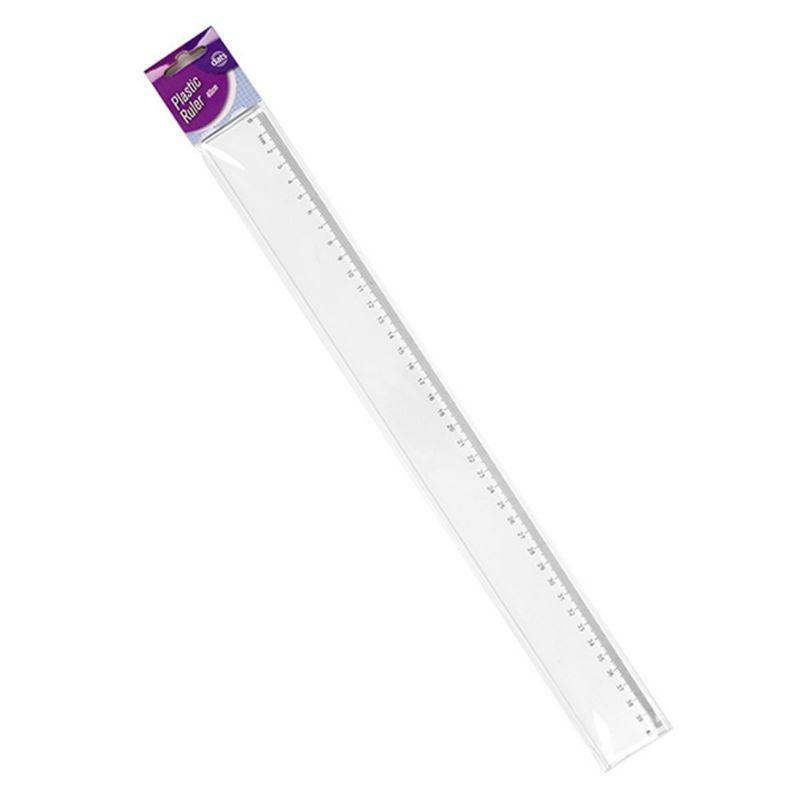 Clear Plastic Metric Ruler - 40cm - The Base Warehouse