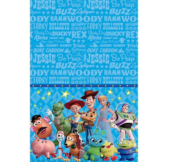 Toy Story 4 Plastic Tablecover - 1.37m x 2.43m - The Base Warehouse