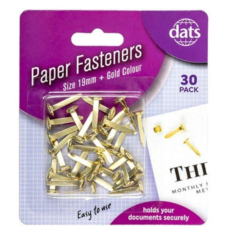 Fastener Brass 19mm 30pk