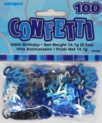 Glitz Blue 100th Birthday Confetti - 14g - The Base Warehouse