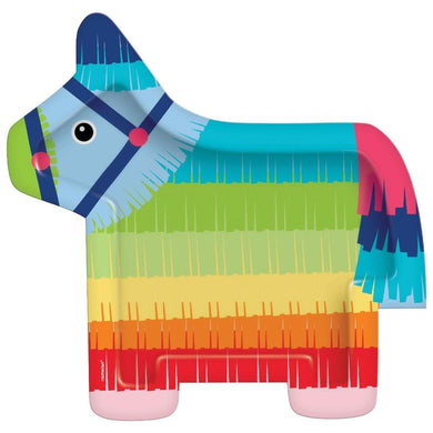 8 Pack Fiesta Donkey Shaped Paper Plates - 26cm - The Base Warehouse