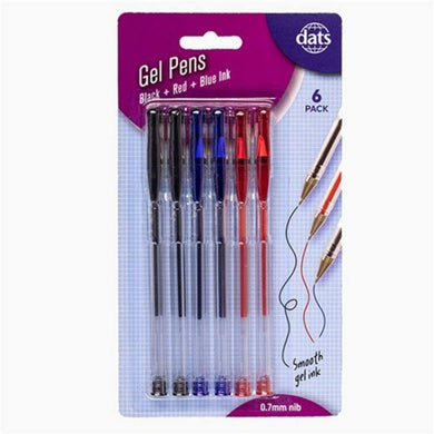 6 Pack Mixed Gel Pens - The Base Warehouse