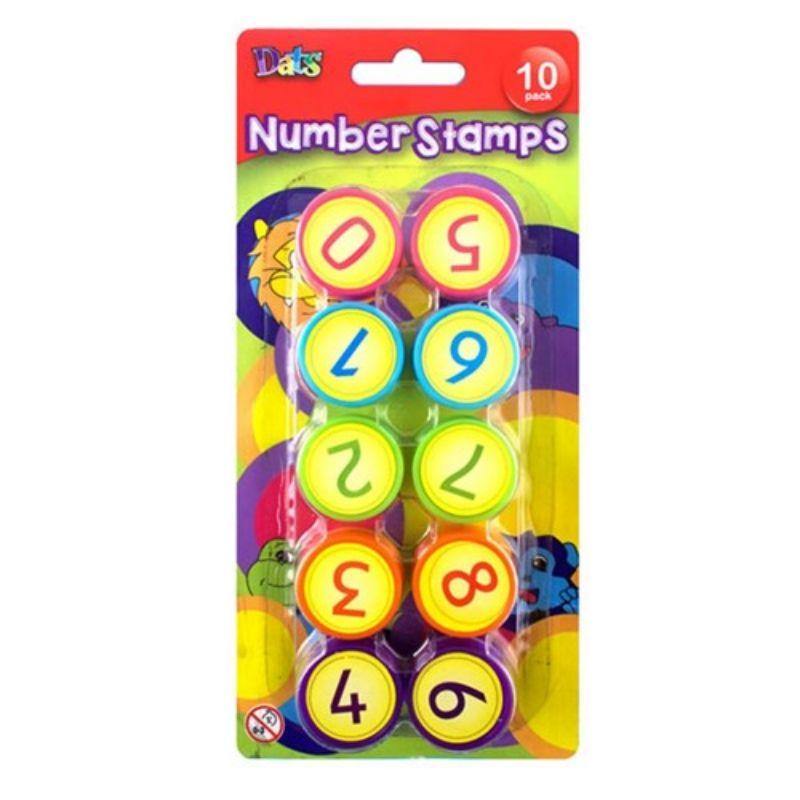 10 Pack Kids Number Stamps - The Base Warehouse