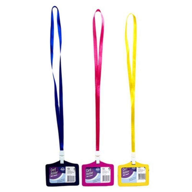 Soft Horizontal ID Card Holder with Lanyard - The Base Warehouse