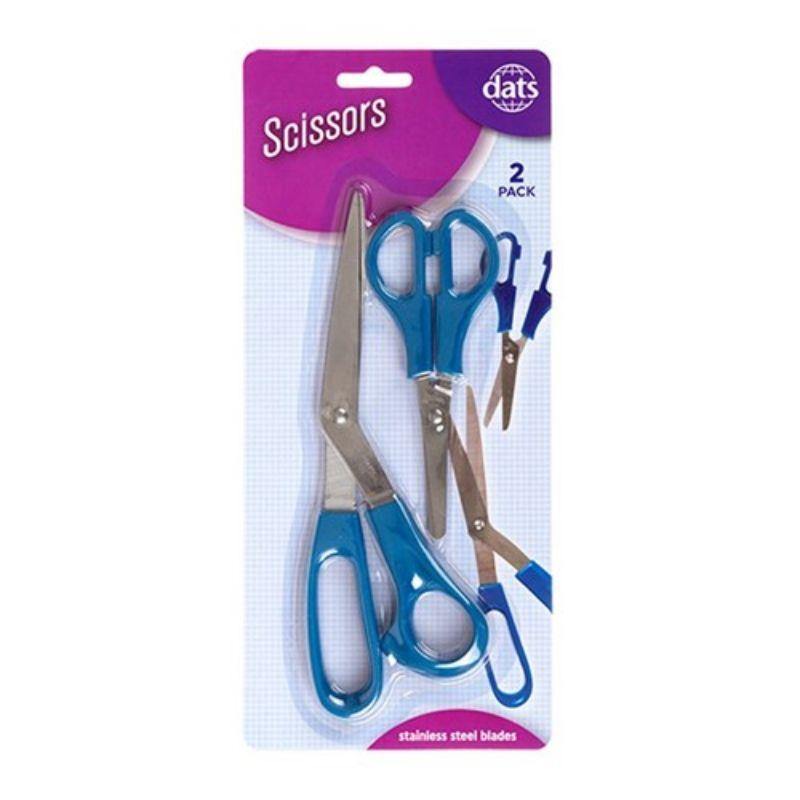 2 Pack Office Scissors - 13cm & 20cm - The Base Warehouse