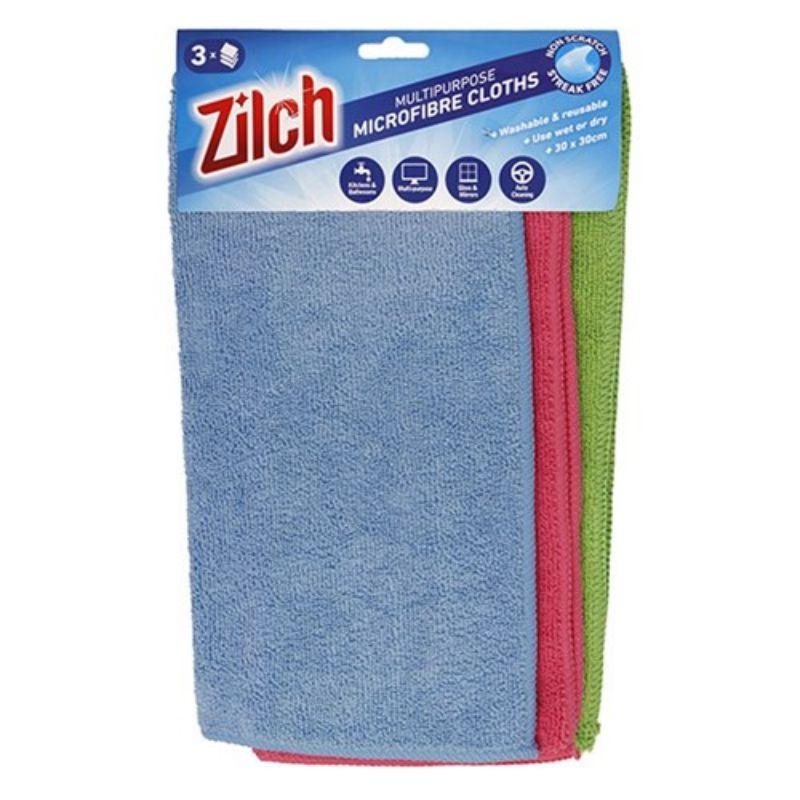 3 Pack Multipurpose Microfibre Cleaning Clothes - 30cm x 30cm