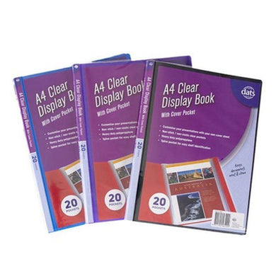 A4 Clear Display Book with 20 Pocket Insert - The Base Warehouse