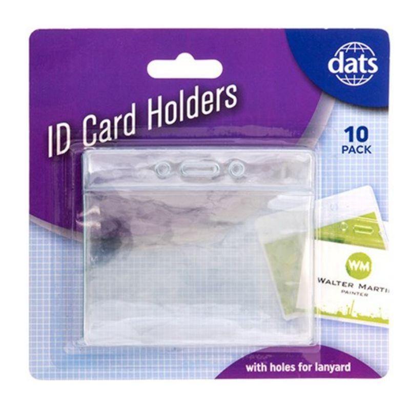 10 Pack Soft Horizontal ID Card Holders - 96mm x 78mm - The Base Warehouse
