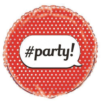 Party Red Dot Foil Balloon - 45cm - The Base Warehouse
