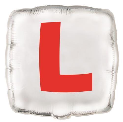 L Plate Foil Balloon - 45cm - The Base Warehouse