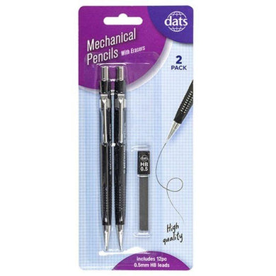 2 Pack Tri Barrel Mechanical Pencils with Refill - HB - The Base Warehouse