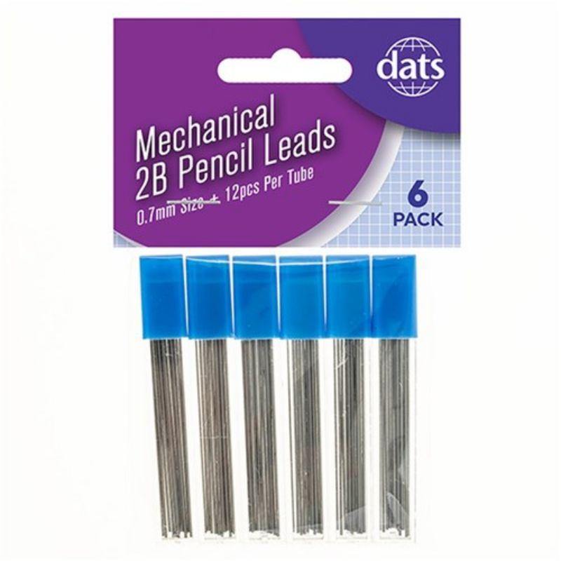 6 Pack Mechanical 0.7mm Lead Pencil - 2B - The Base Warehouse