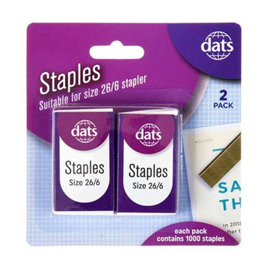 2 Pack 26/6 Size Staples - The Base Warehouse