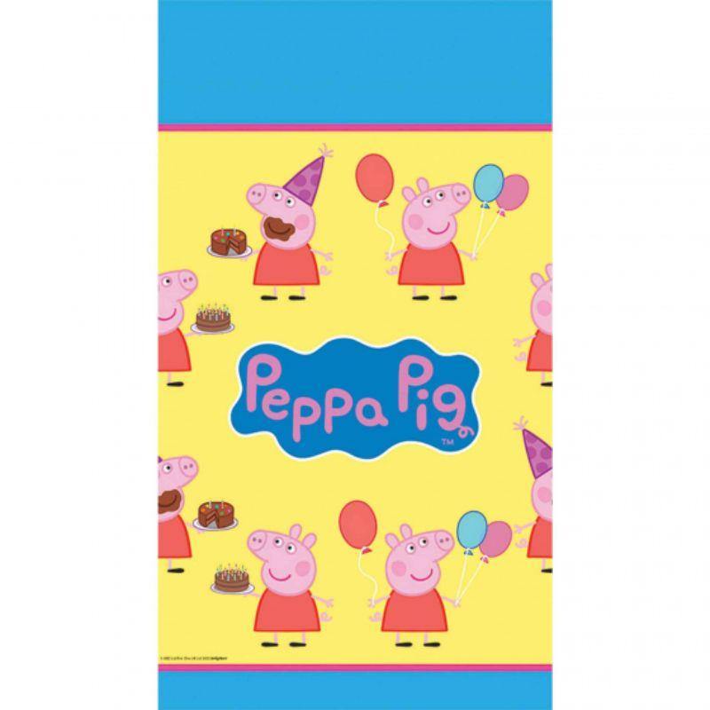 Peppa Pig Plastic Tablecover - 1.37m x 2.43m - The Base Warehouse