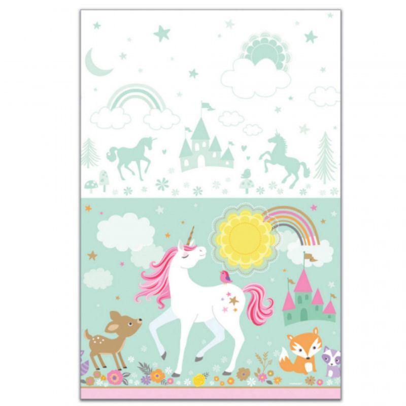 Magical Unicorn Plastic Tablecover - 1.37m x 2.43m - The Base Warehouse