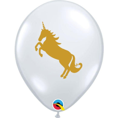 Diamond Clear Unicorn Latex Balloon - 28cm - The Base Warehouse