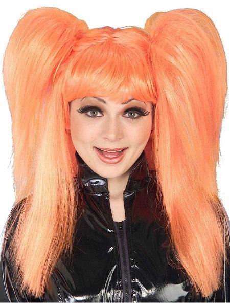 Womens Orange Comic Cutie Wig - The Base Warehouse