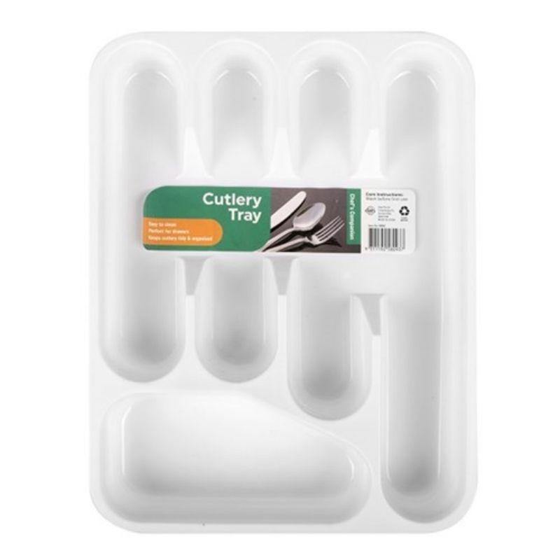 White Plastic Cutlery Tray - 325mm x 252mm