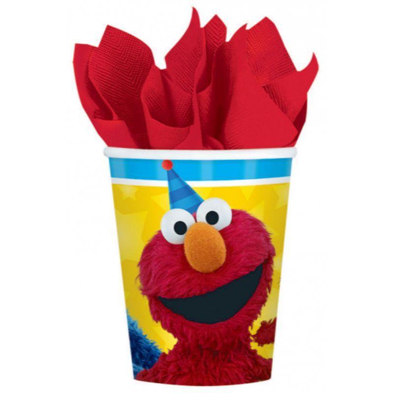 8 Pack Sesame Street Paper Cup - 266ml - The Base Warehouse