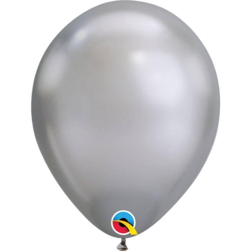 Chrome Silver Latex Balloon - 30cm