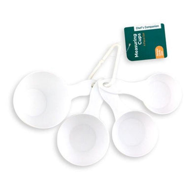4 Pack White Measuring Cups - The Base Warehouse