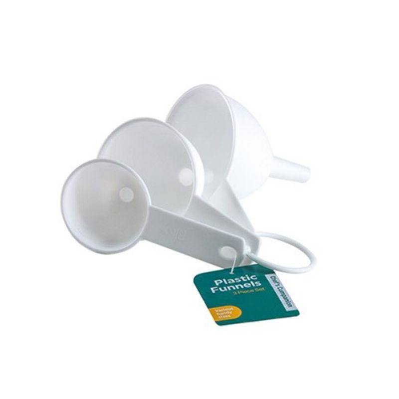 3 Pack White Funnel Set - The Base Warehouse