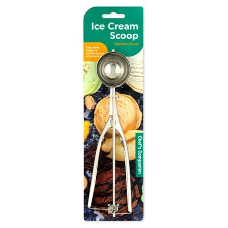 Stainless Steel Ice Cream Scoop with Trigger - The Base Warehouse