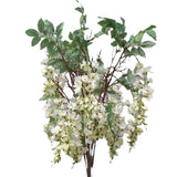 Load image into Gallery viewer, White Wisteria Spray by 3 - 85cm
