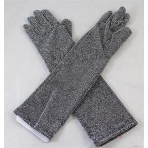 Long Silver Glitter Gloves