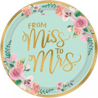 8 Pack Mint to Be Round Paper Plates - Large - The Base Warehouse