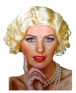 Womens Blonde Flirting Wave Curl Wig - The Base Warehouse
