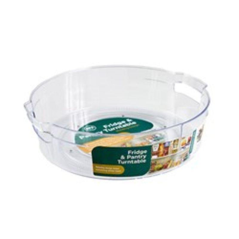 Clear Round Organiser Pantry Turntable - 27.8cm x 7.5cm - The Base Warehouse