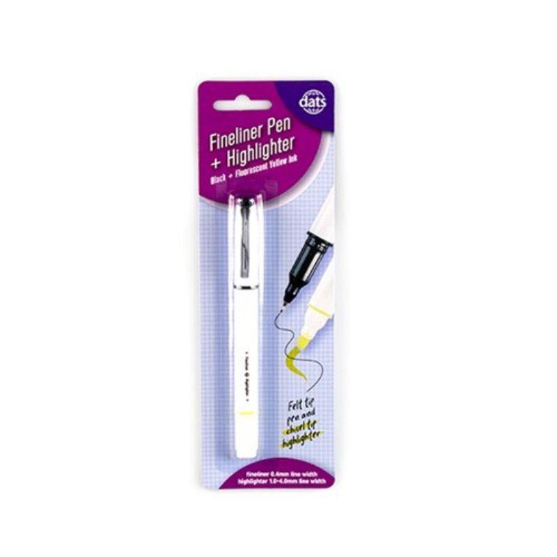 Dual Tips Fineliner Pen & Highligher - The Base Warehouse