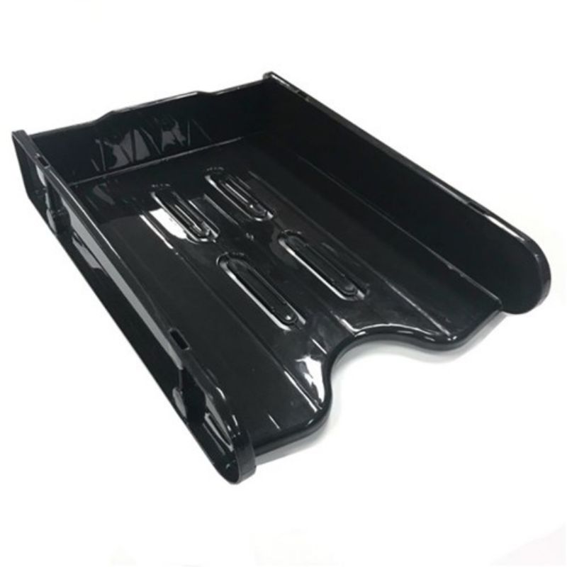 Black Plastic Stackable Document Storage Tray - A4